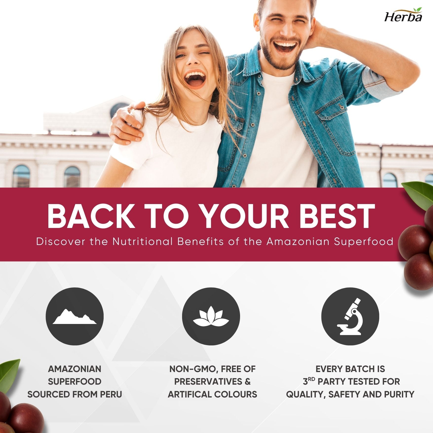 Capsules de Camu Camu 500mg - 120 Capsules | 20% Vitamine C Naturelle | Fabriqué au Canada