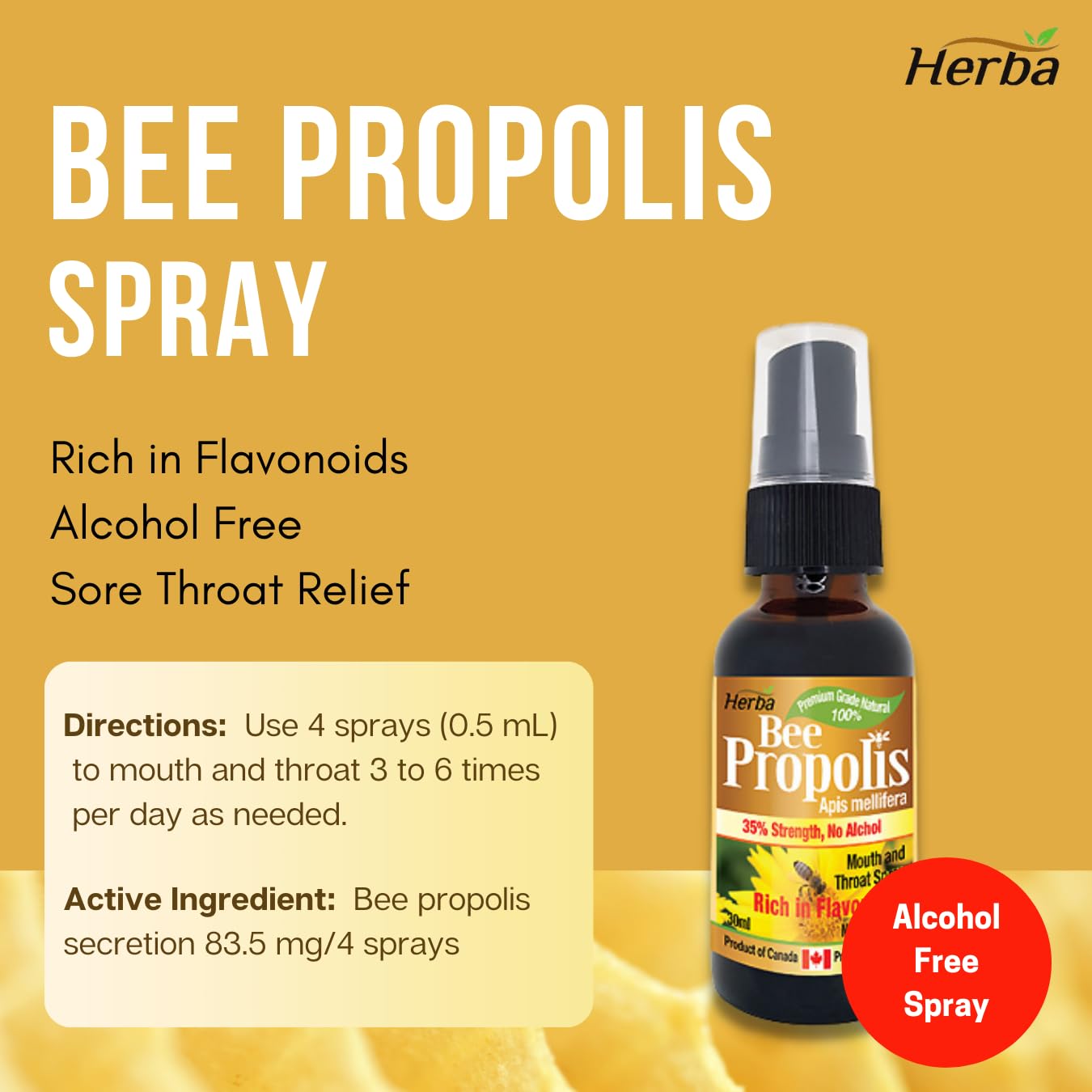 Bee Propolis Spray 30ml - No Alcohol