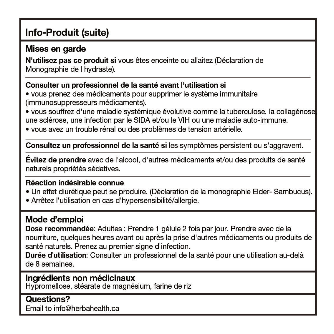 Capsules de sureau noir Sambucus – équivalent à 2 000 mg | Extrait 10:1 avec racine d&