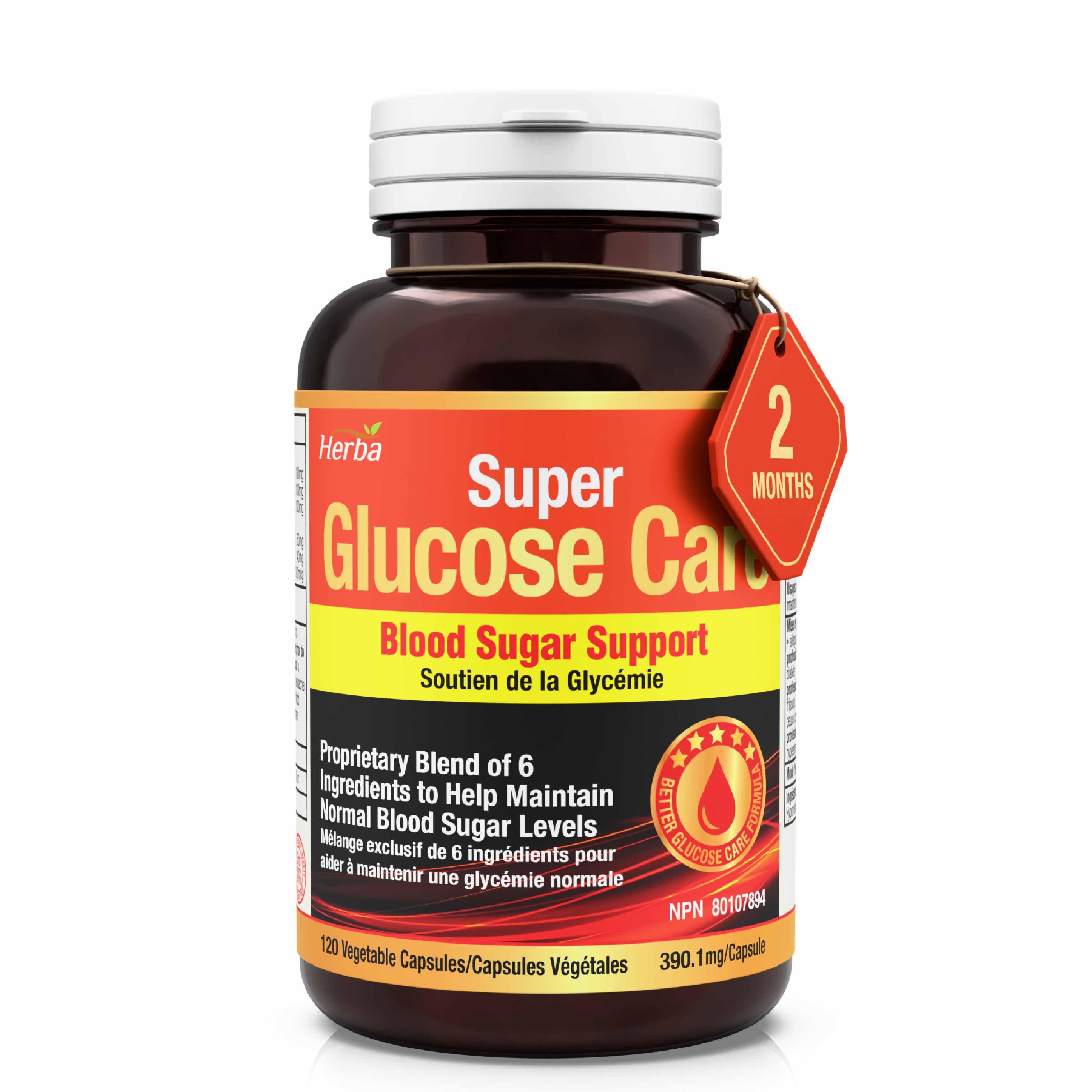 Glucose Care - 120 Capsules | Blood Sugar Support with 6 Ingredients