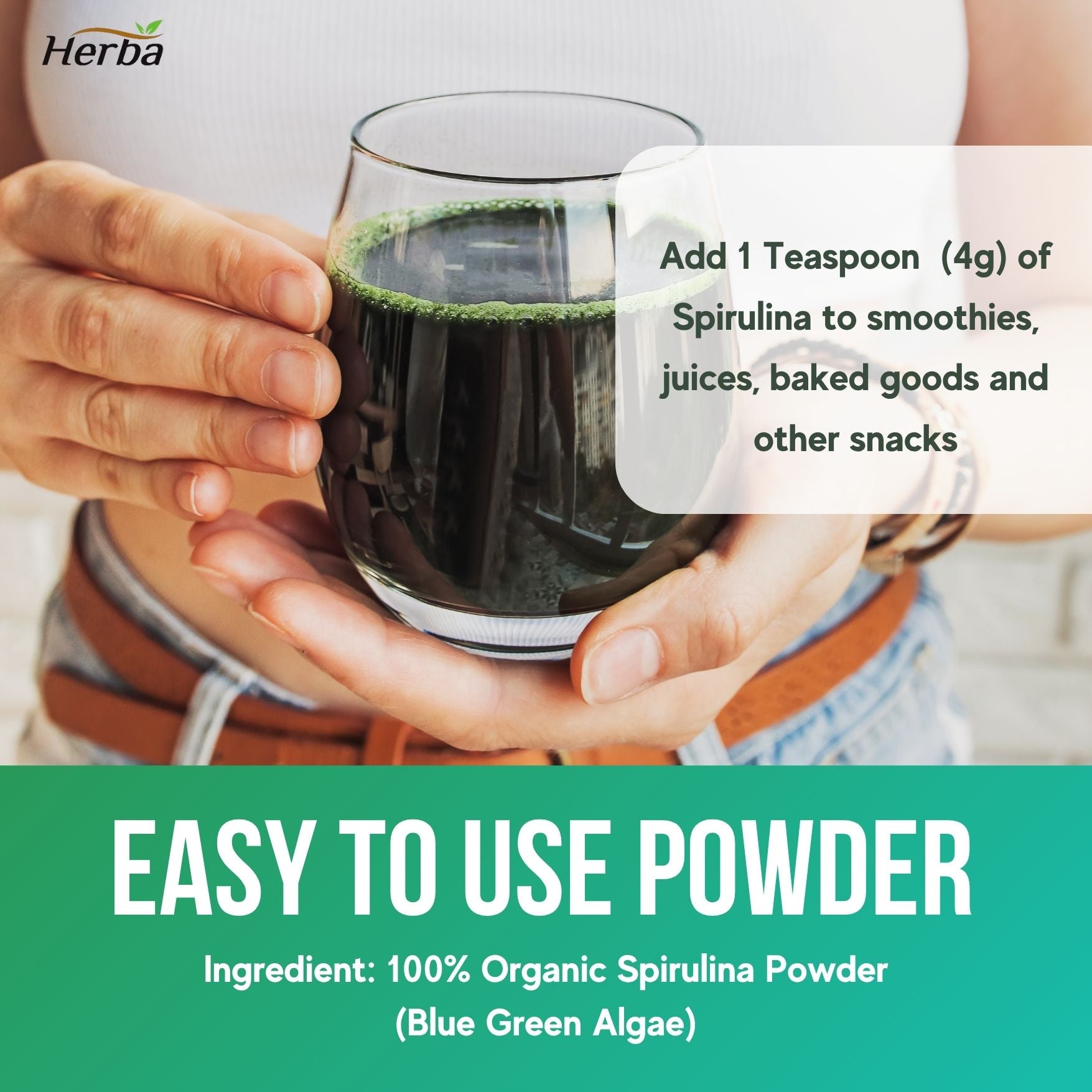 Poudre de Spiruline Bio 250g - 100% Bio & Fabriqué au Canada