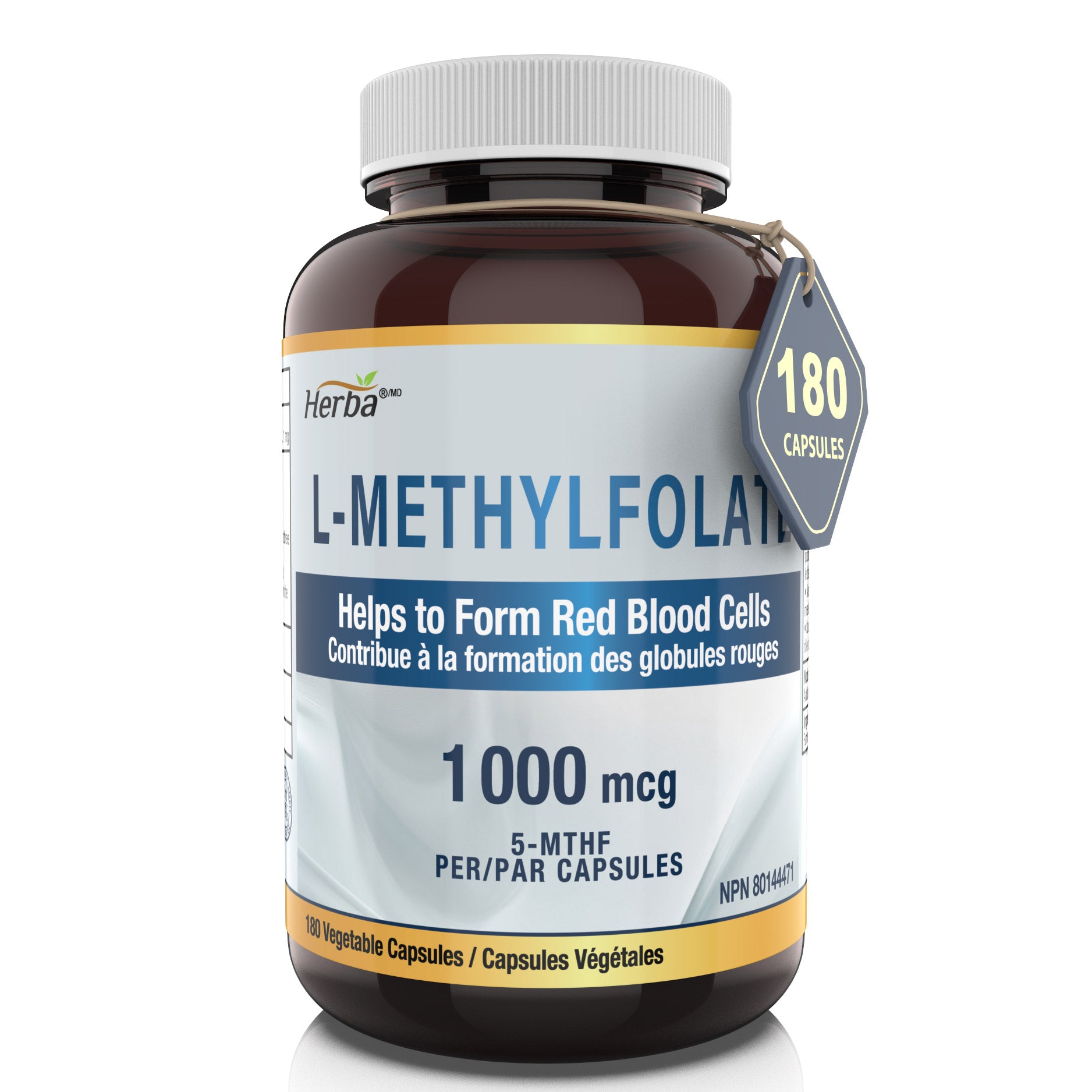 Buy L-Methylfolate 1000mcg - 180 Capsules | Made in Canada – Herba