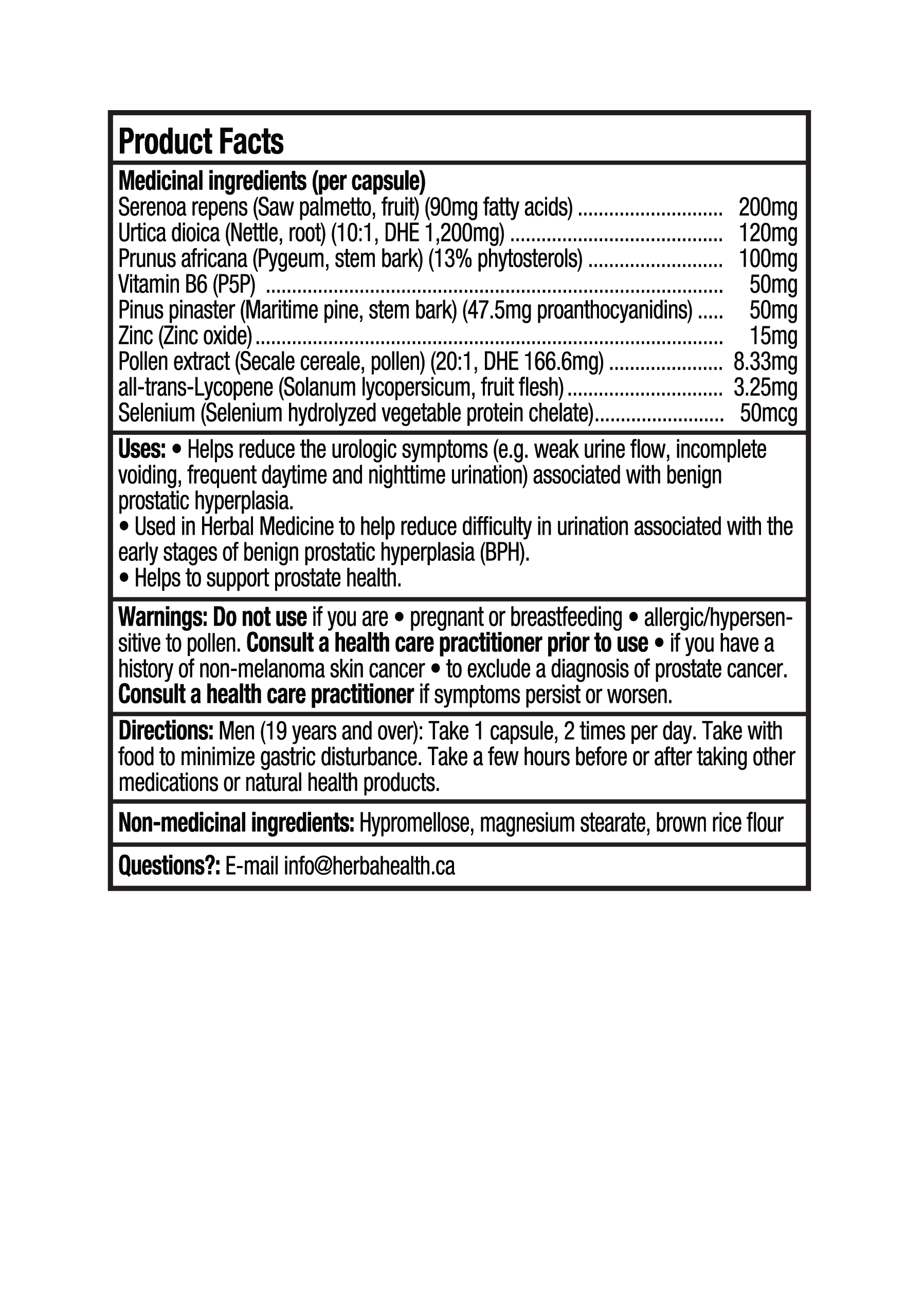 Prostate Max - Prostate Supplement for Men – 120 Capsules | 9 Natural Ingredients