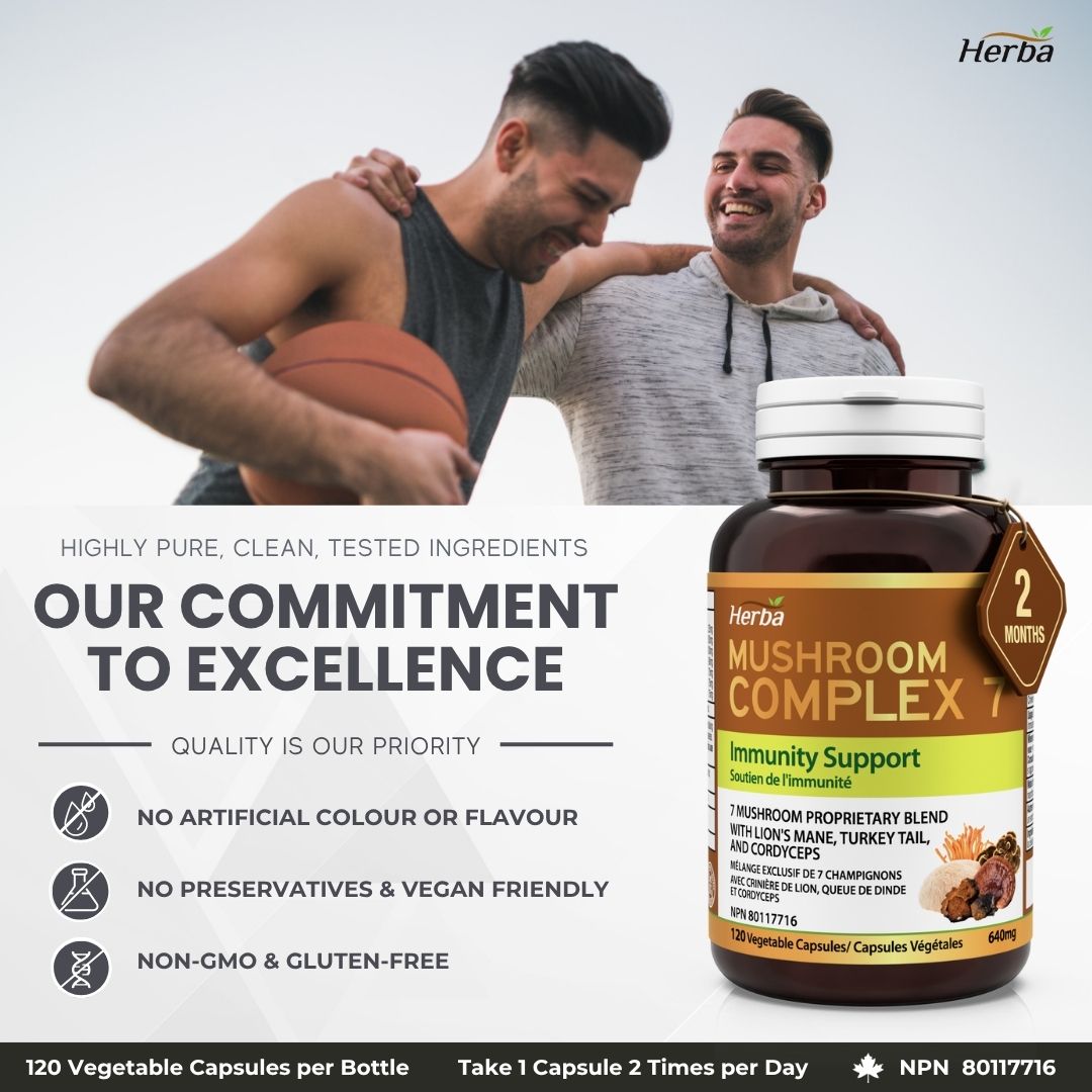 Suppléments complexes de champignons – 120 gélules