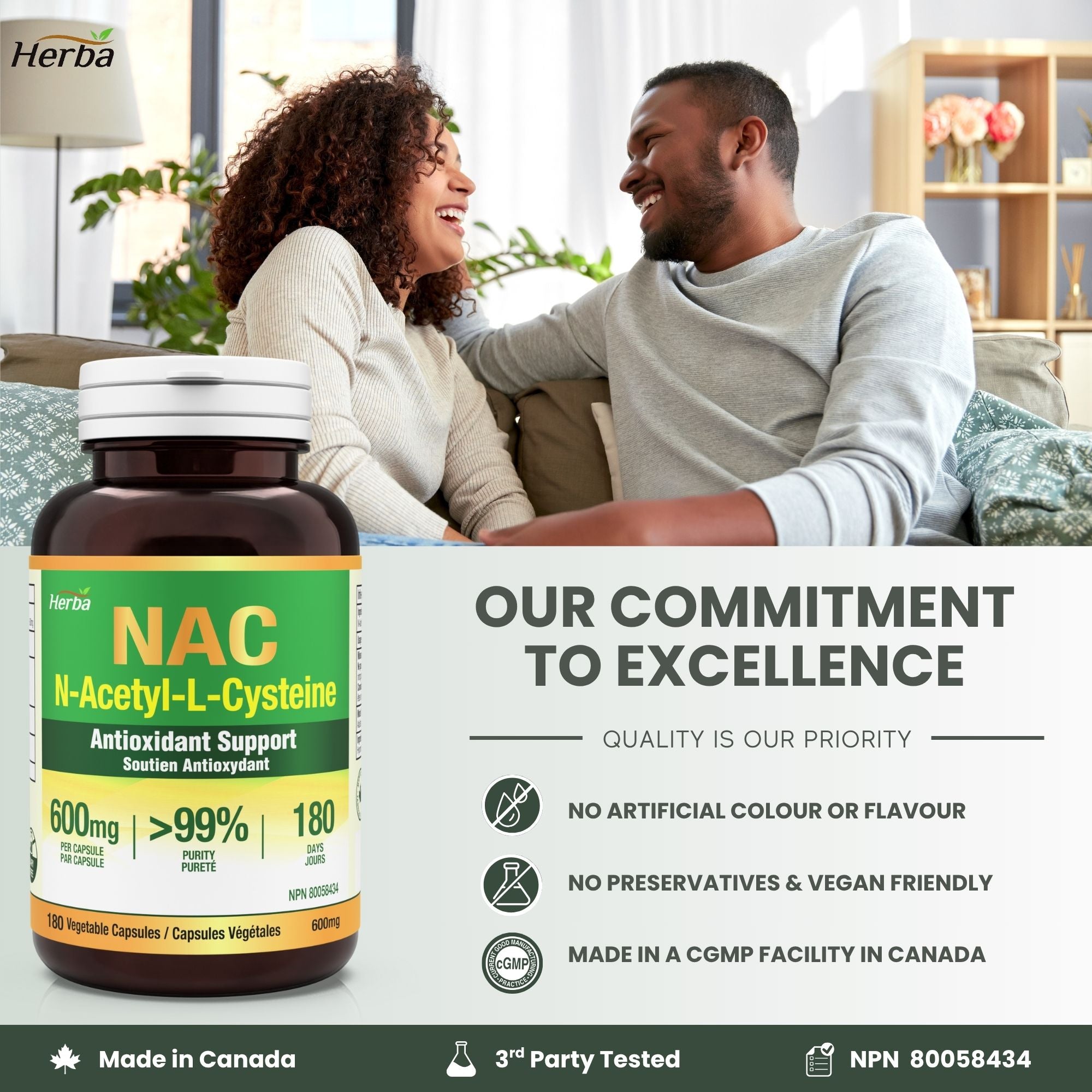 NAC Supplement 600 mg - 180 Capsules | N-Acetyl-L-Cysteine