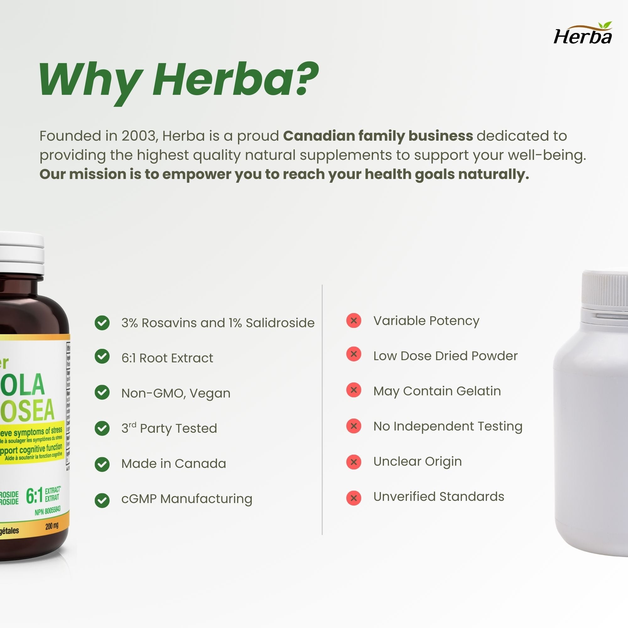 Supplément Rhodiola Rosea 200 mg - 90 Gélules Végétales | Fabriqué au Canada – 3 % de Rosavins et 1 % de Salidrosides