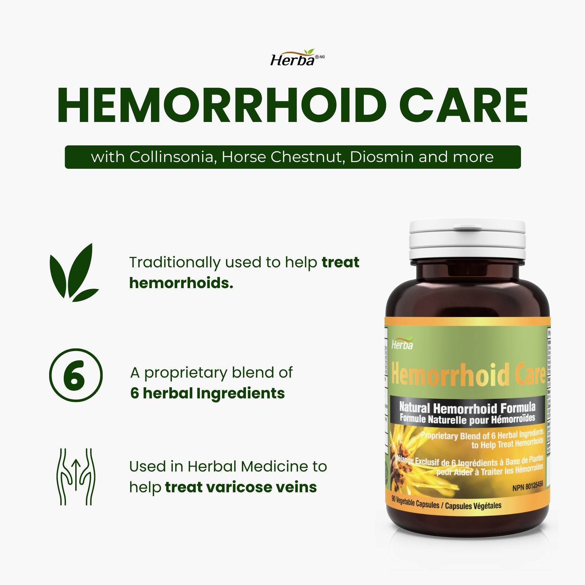 Soins des hémorroïdes - 90 capsules