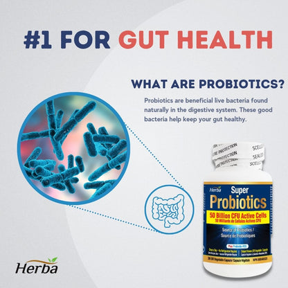 Herba Super Probiotics with Prebiotics - 30 Vegetable Capsules