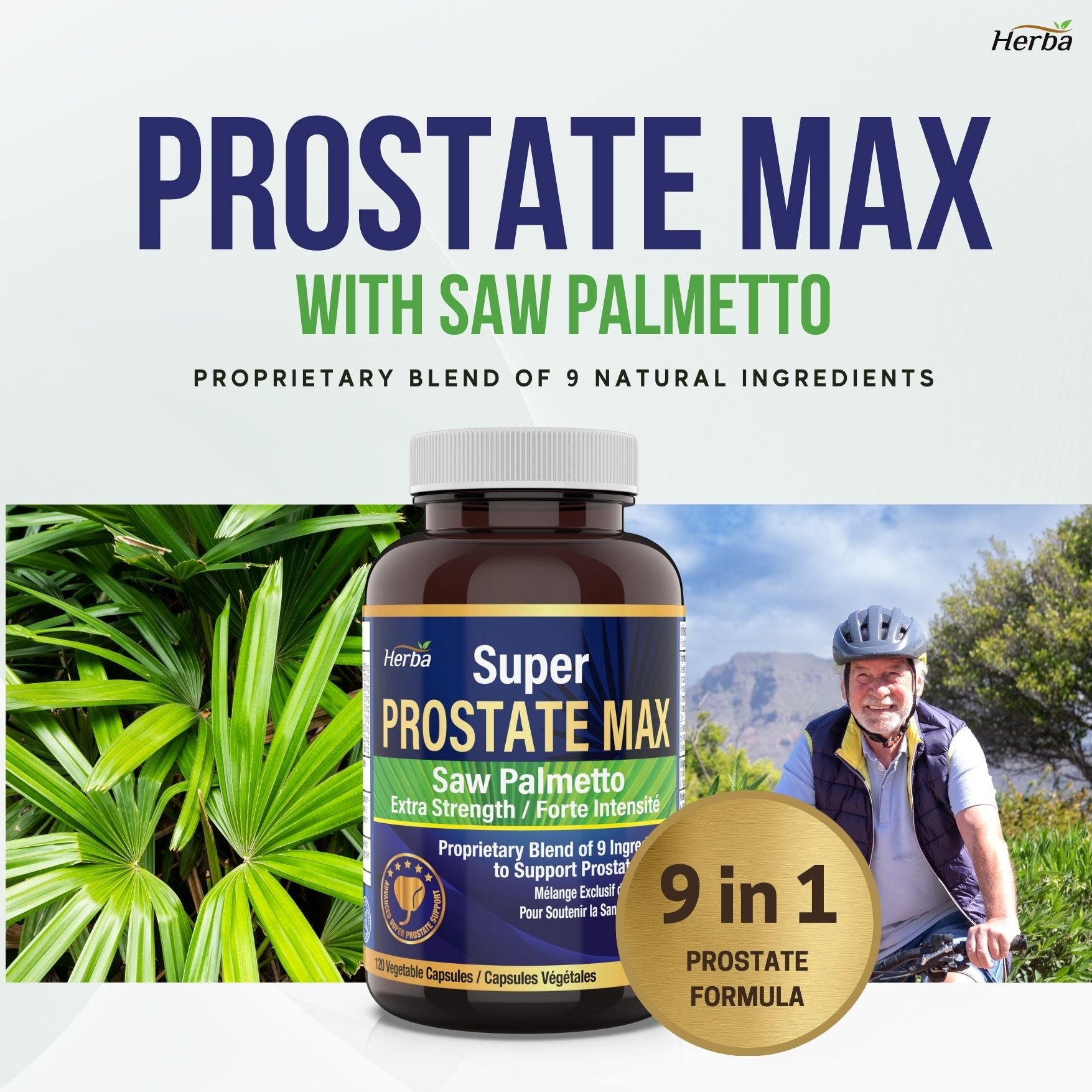Prostate Max - Prostate Supplement for Men – 120 Capsules | 9 Natural Ingredients