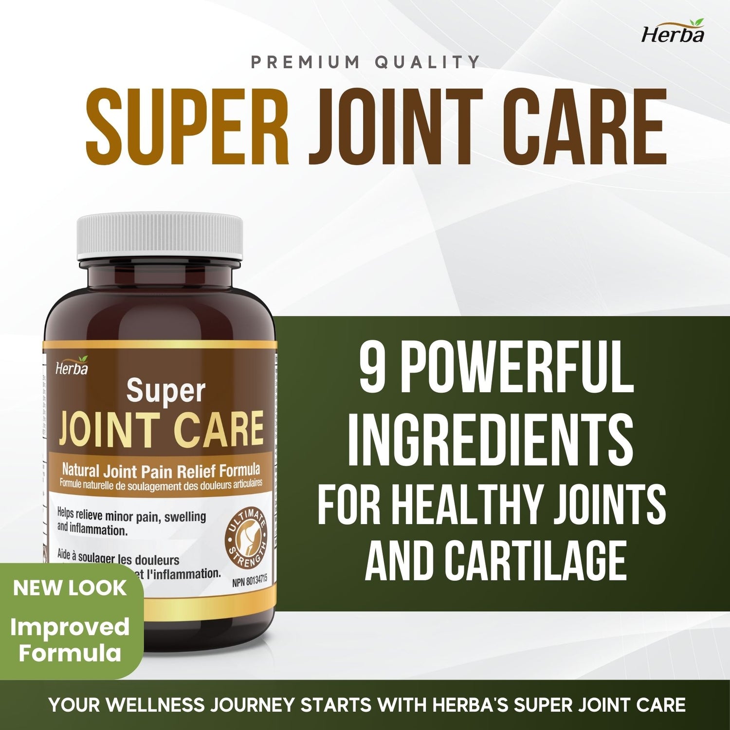 Joint Care Supplement with Glucosamine Chondroitin MSM Capsules – 180 Capsules