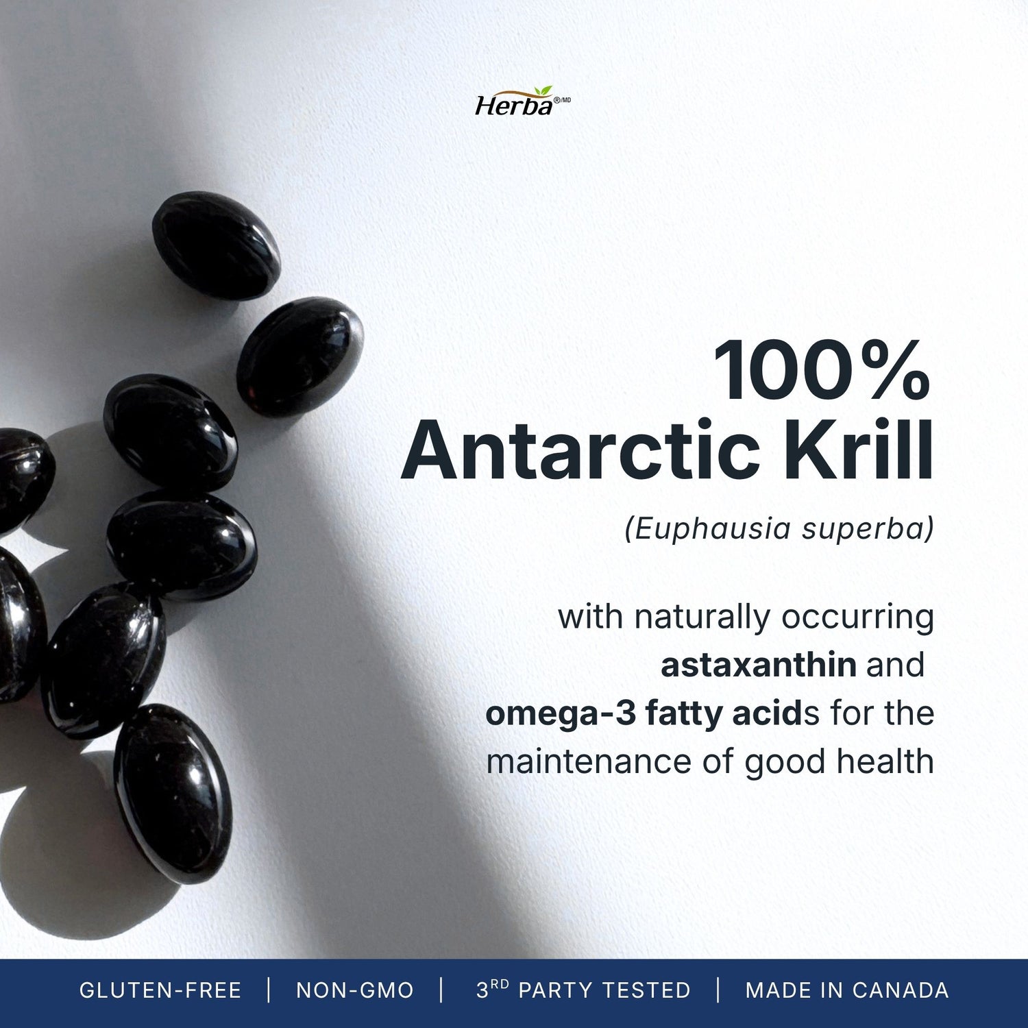 Antarctic Krill Oil 500mg - 120 Softgels | Made in Canada