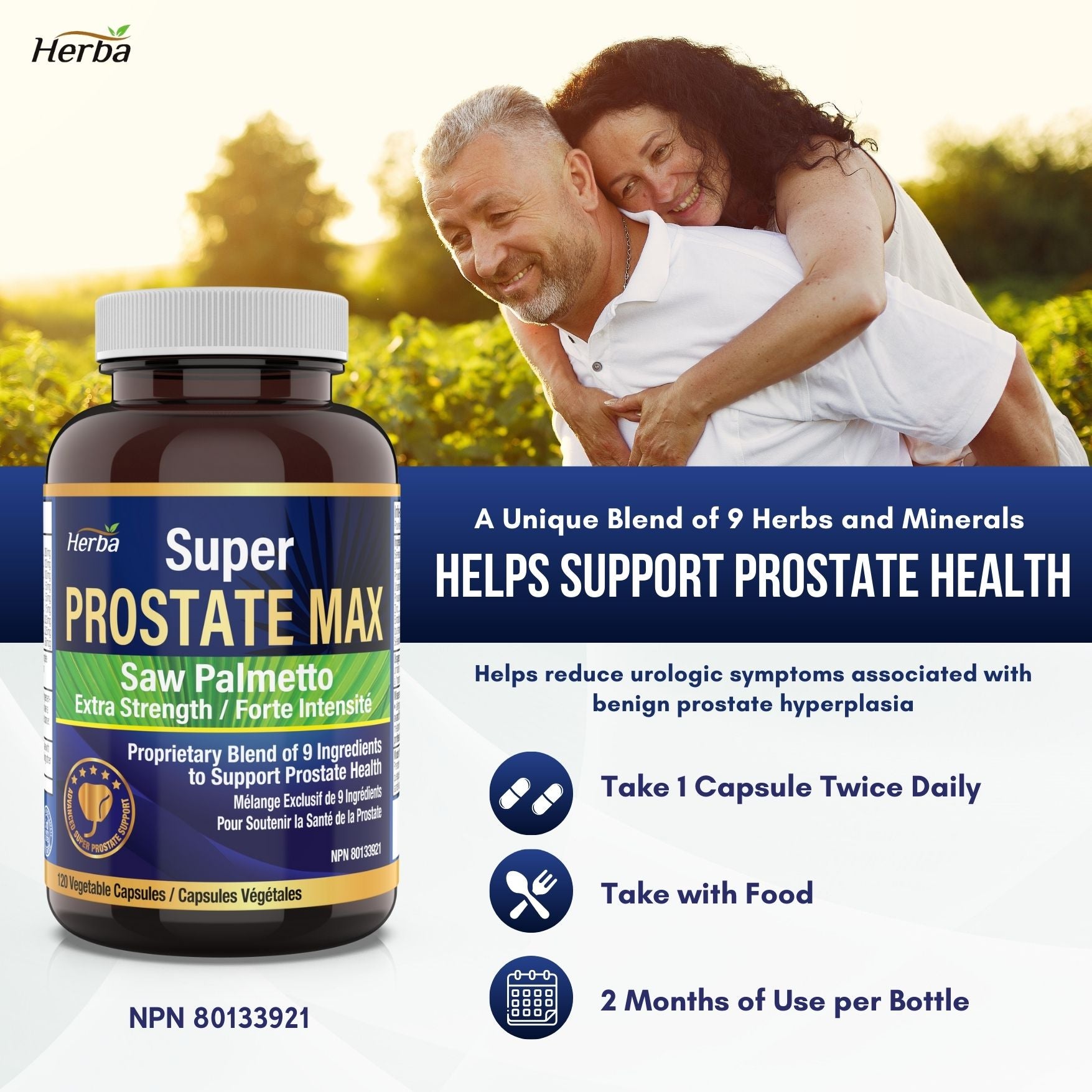 Prostate Max - Prostate Supplement for Men – 120 Capsules | 9 Natural Ingredients