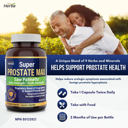 Prostate Max - Prostate Supplement for Men – 120 Capsules | 9 Natural Ingredients