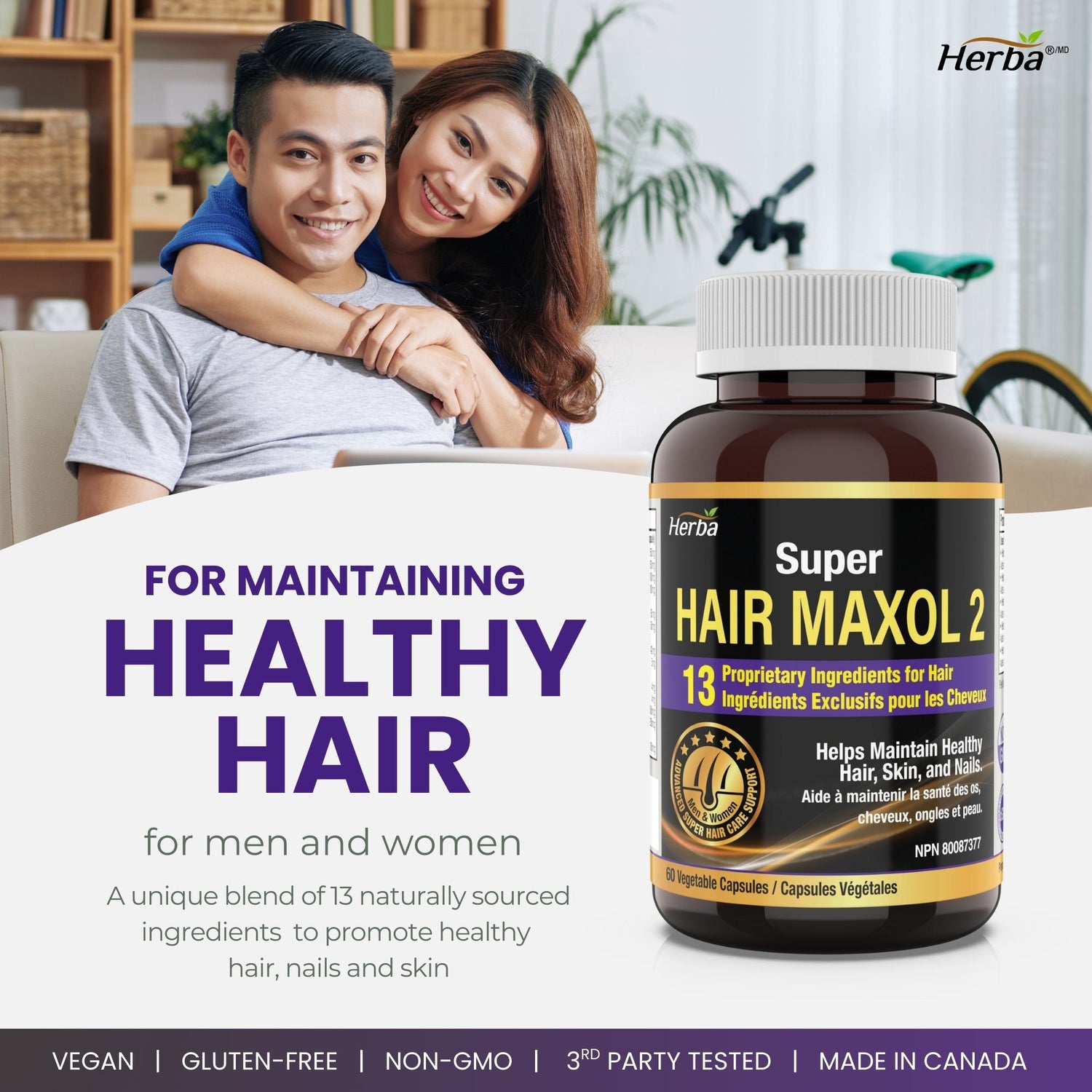 Hair Maxol 2 Hair Growth Vitamins with Biotin for Hair Growth for Men and Women