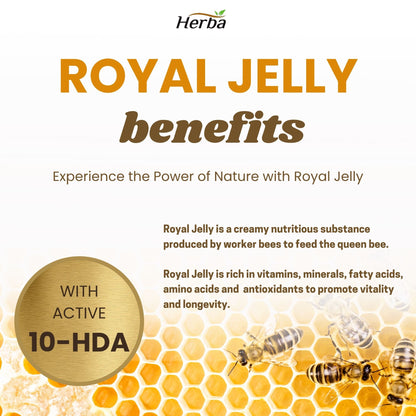 Capsules de gelée royale 1000mg - 120 gélules molles | Fabriqué au Canada