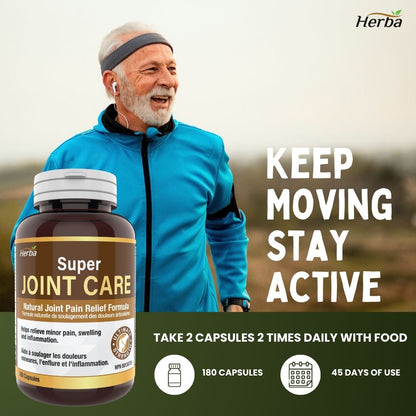 Supplément de soin des articulations avec capsules de glucosamine chondroïtine MSM – 180 capsules