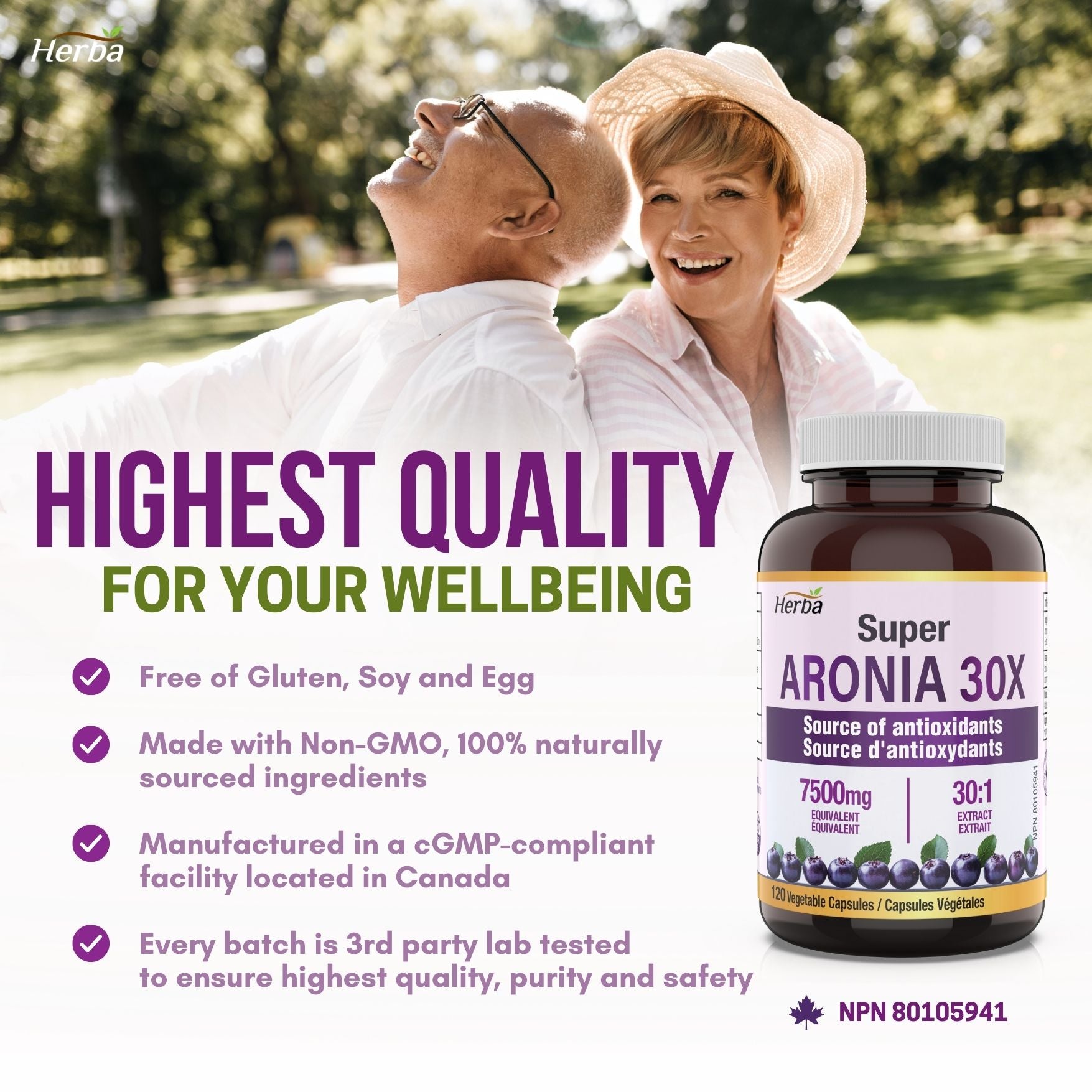 Aronia Berry Extract 250mg – 120 Capsules | 7500mg Fruit Equivalent | 30:1 Aronia Extract Supplement