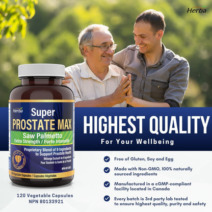 Prostate Max - Prostate Supplement for Men – 120 Capsules | 9 Natural Ingredients