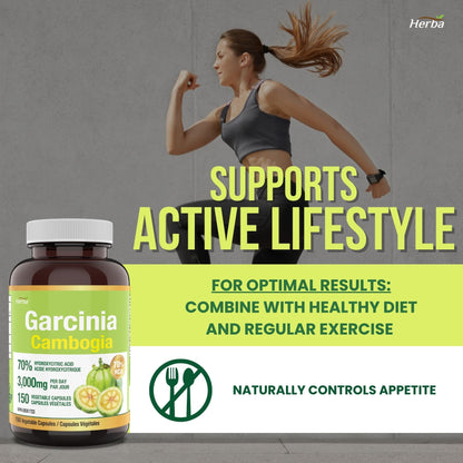 Garcinia Cambogia Extract – 70% HCA  | 150 Vegetable Capsules