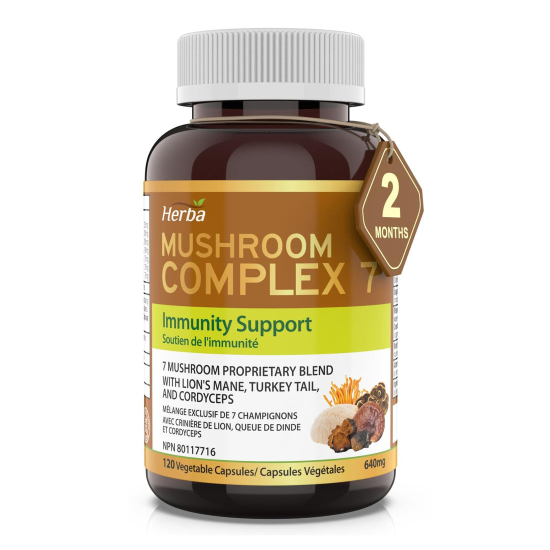 Herba Mushroom Complex Supplements – 120 Capsules