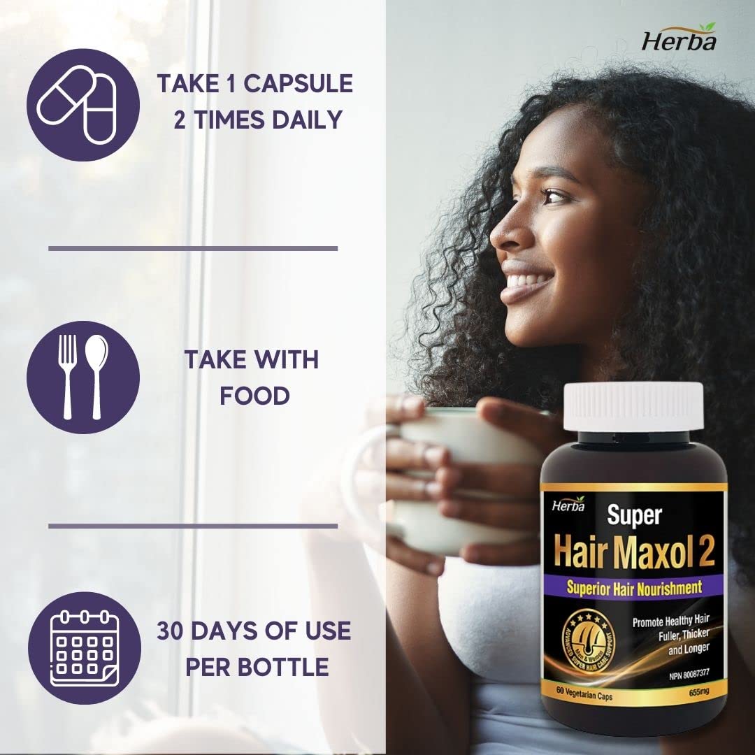 Herba Hair Maxol 2 Hair Growth Vitamins with Biotin for Hair Growth fo