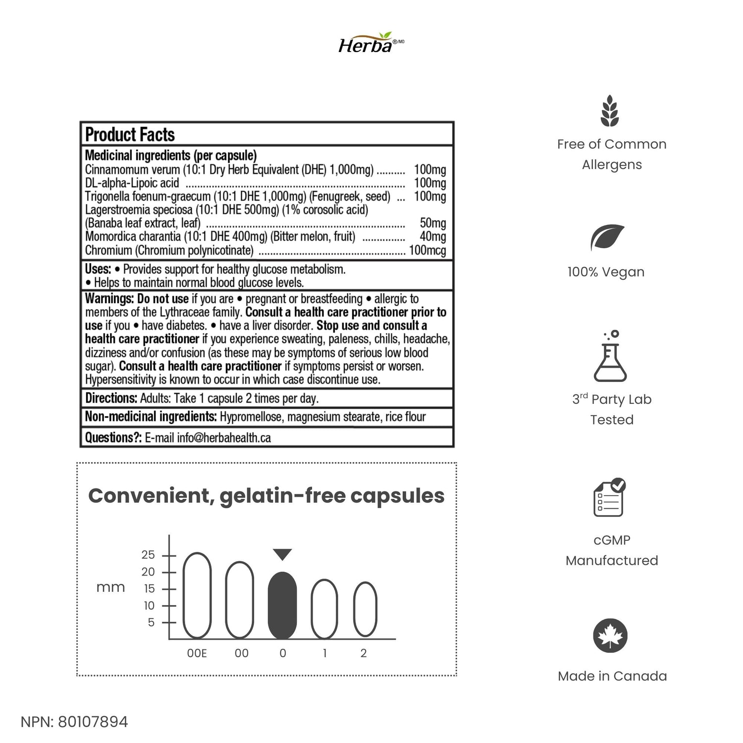 Glucose Care - 120 Capsules | Blood Sugar Support with 6 Ingredients