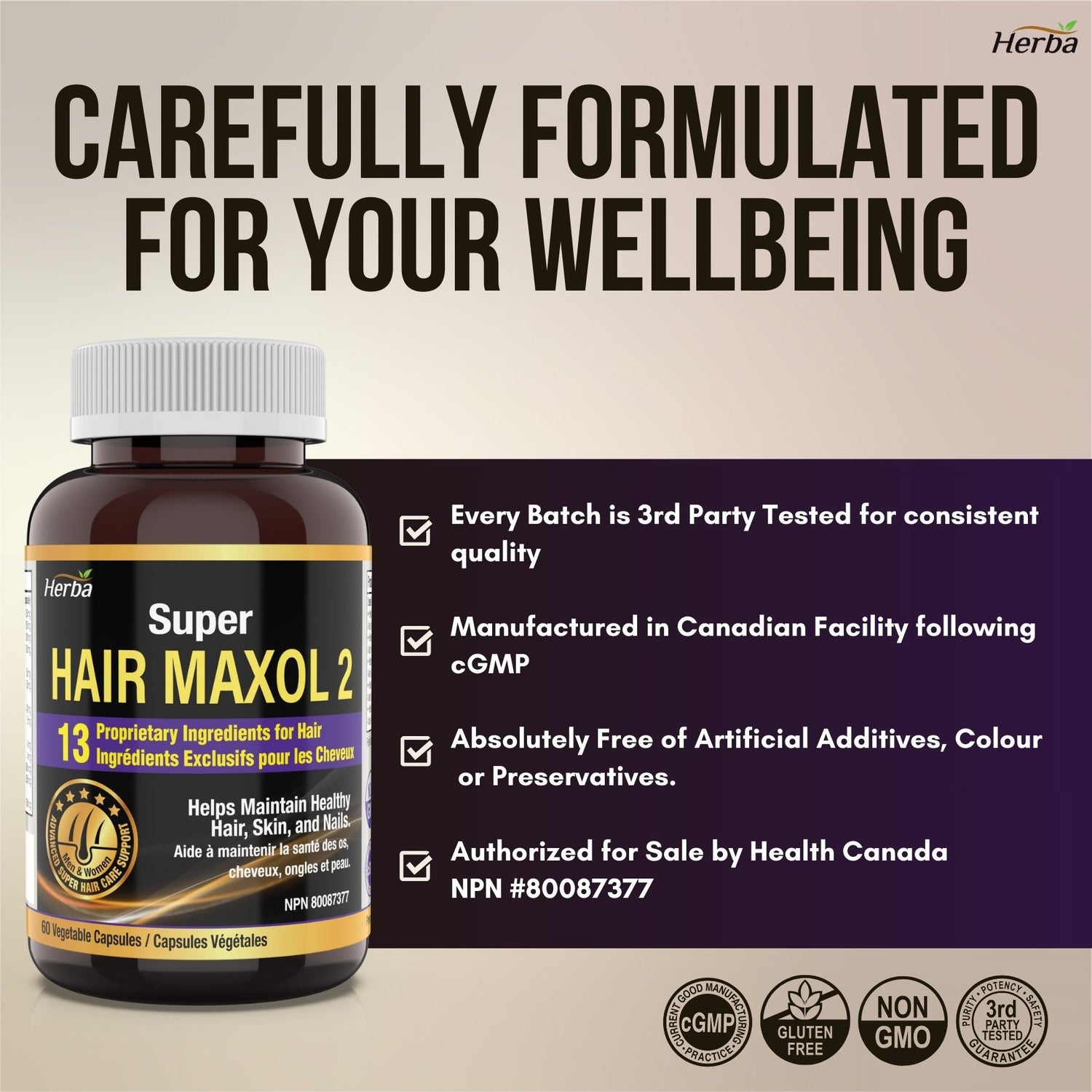 Hair Maxol 2 Vitamines pour la croissance des cheveux avec biotine pour la croissance des cheveux pour hommes et femmes
