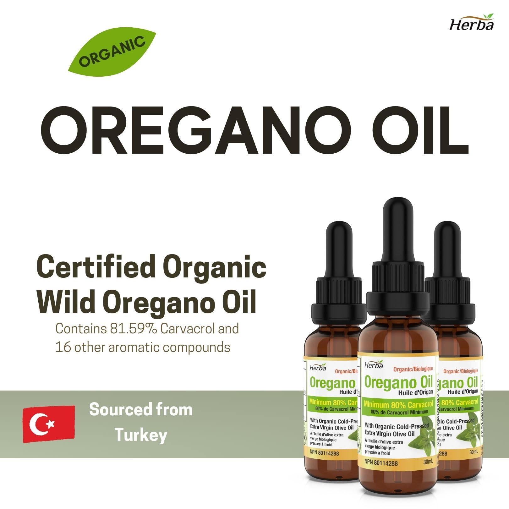 Herba Organic Oregano Oil Drops - 30mL