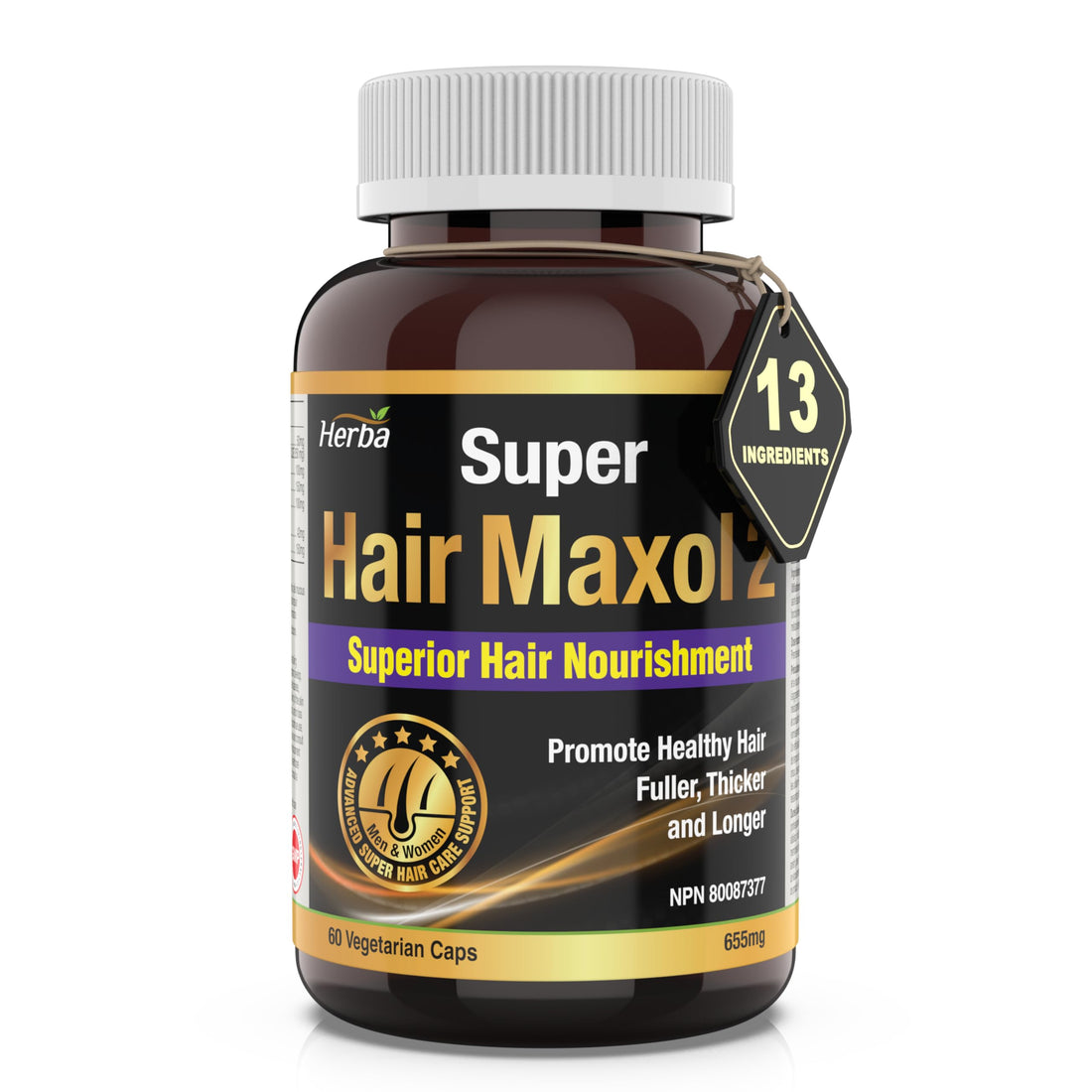 Herba Hair Maxol 2 Hair Growth Vitamins with Biotin for Hair Growth for Men and Women