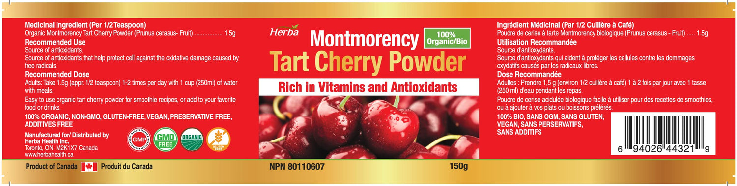 buy tart cherry powder made in Canada