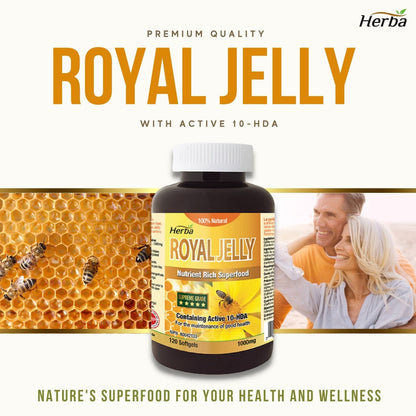 Herba Royal Jelly Capsules 1000mg - 120 Softgels