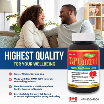 Herba BP Control - 90 Capsules | Blood Pressure Support Supplement
