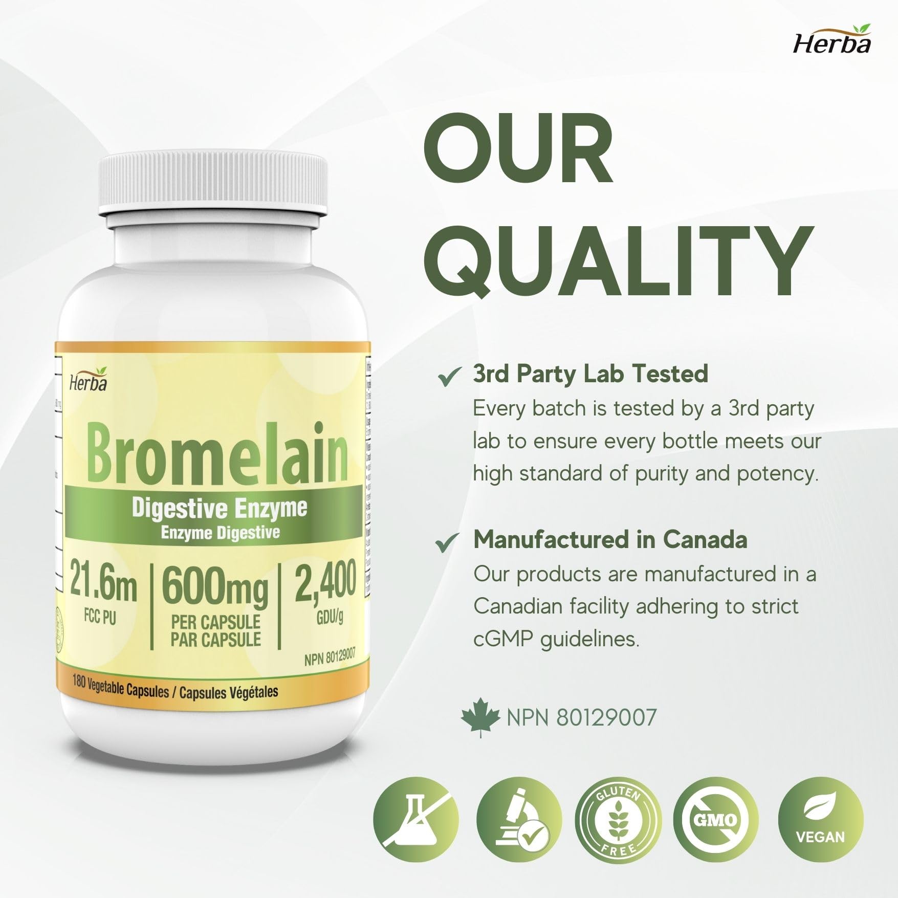 buy bromelain supplement made in Canada