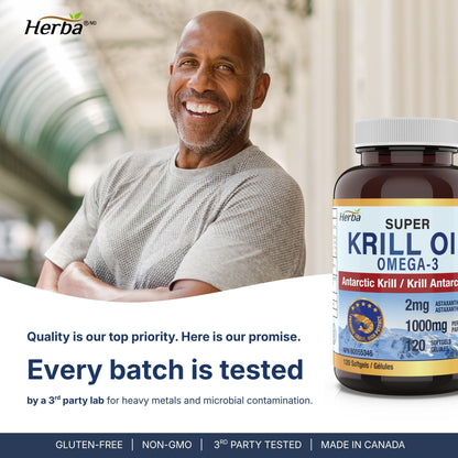 Antarctic Krill Oil 500mg - 120 Softgels | Made in Canada