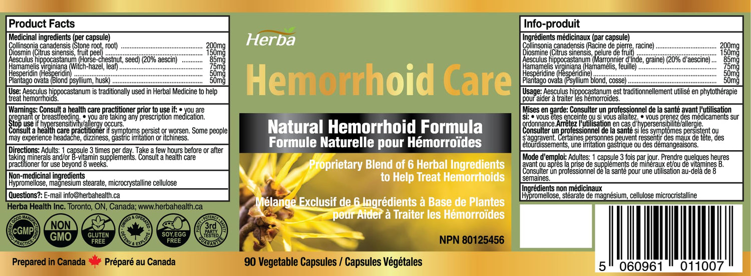 Herba Hemorrhoid Care - 90 Capsules