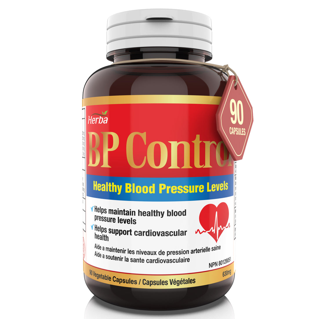 BP Control - 90 Capsules | Blood Pressure Support Supplement