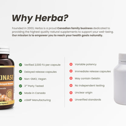 Nattokinase Supplement 2000 FU – 100mg, 120 Delayed Release Capsules