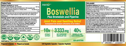 Boswellia Serrata Capsules with Bromelain Supplement - 120 Capsules