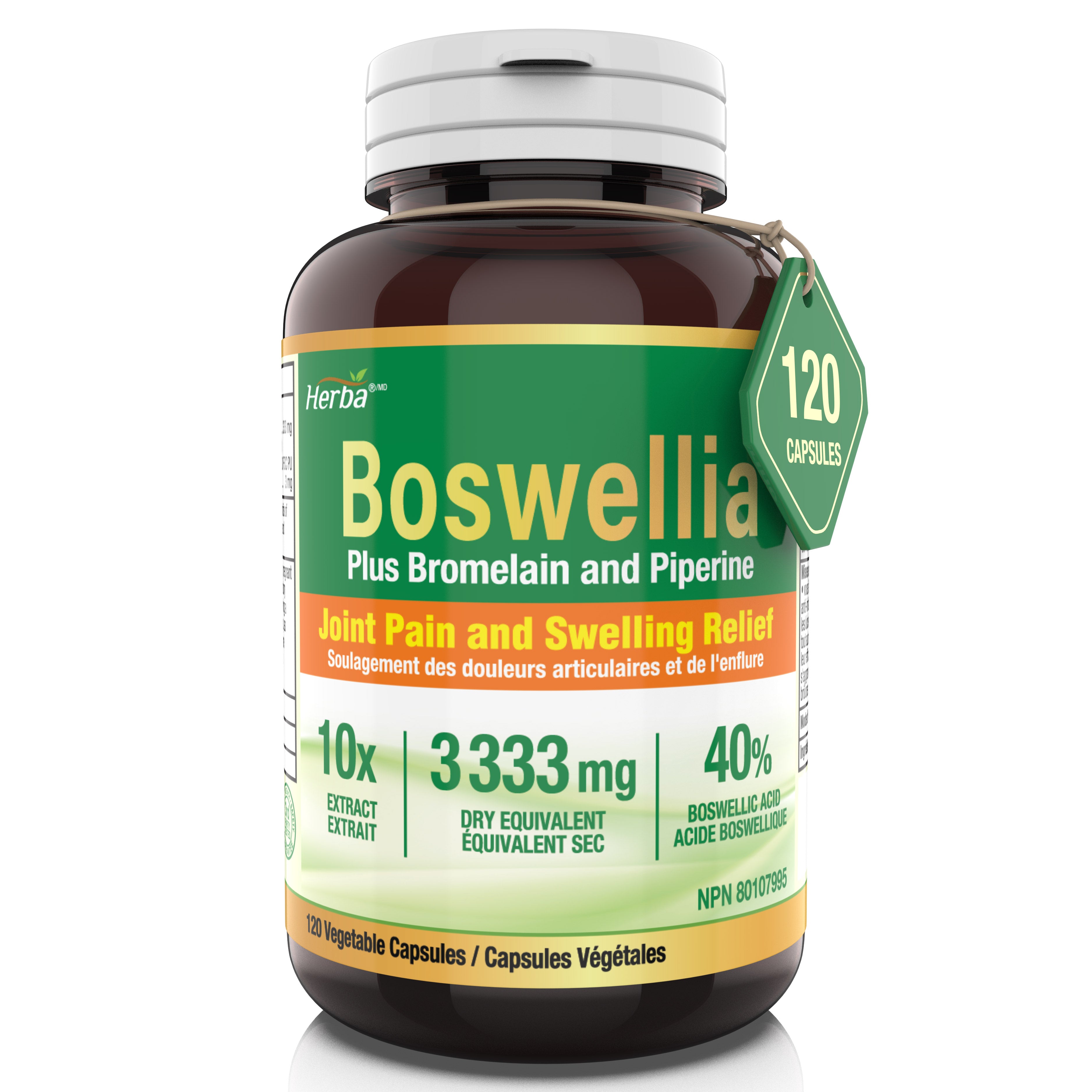 Boswellia Serrata Capsules with Bromelain Supplement - 120 Capsules