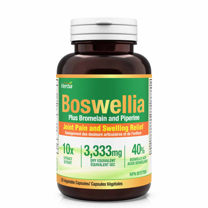 Capsules de Boswellia Serrata avec supplément de bromélaïne - 120 Capsules