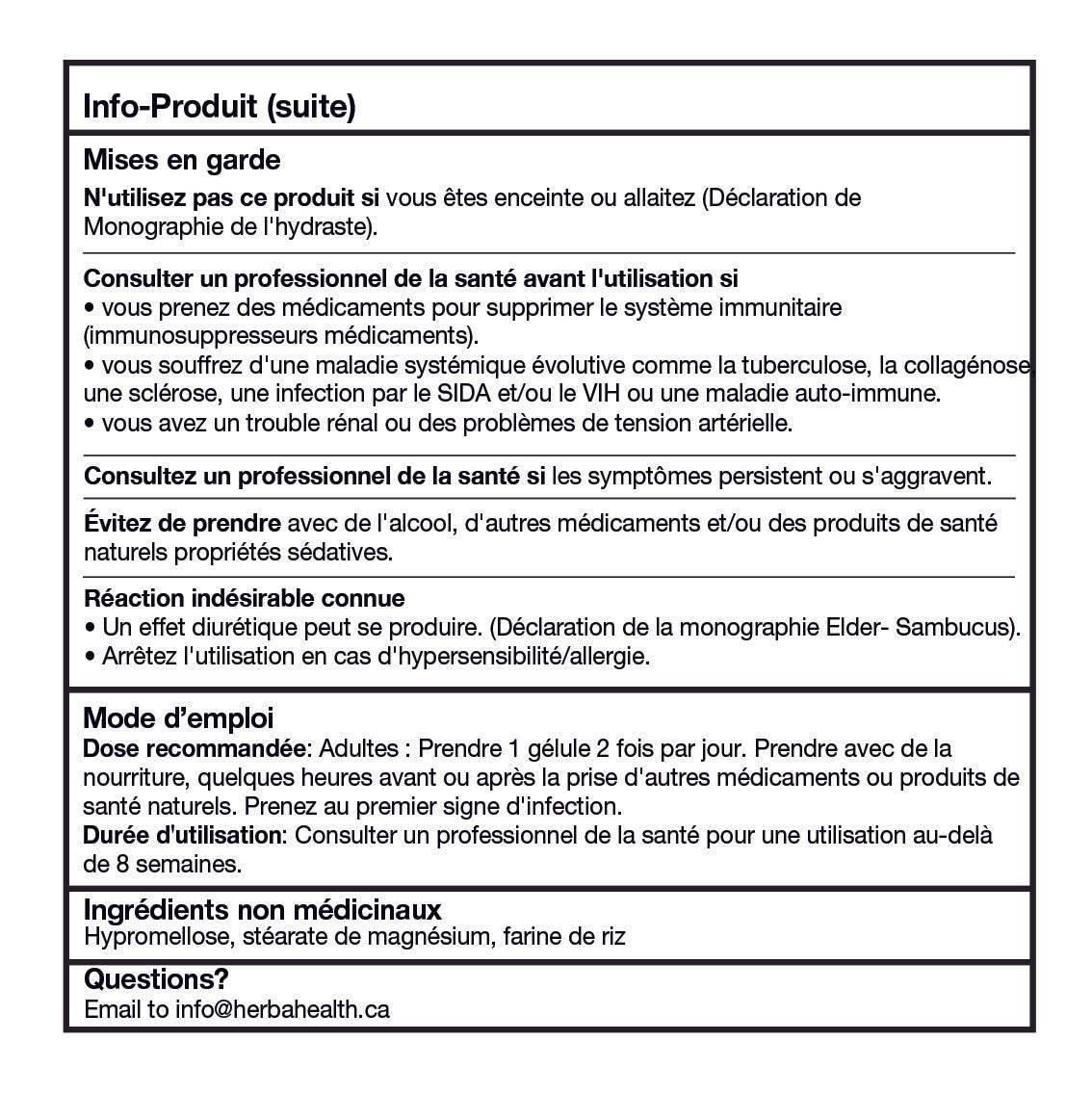 Capsules de sureau noir Sambucus – équivalent à 2 000 mg | Extrait 10:1 avec racine d&