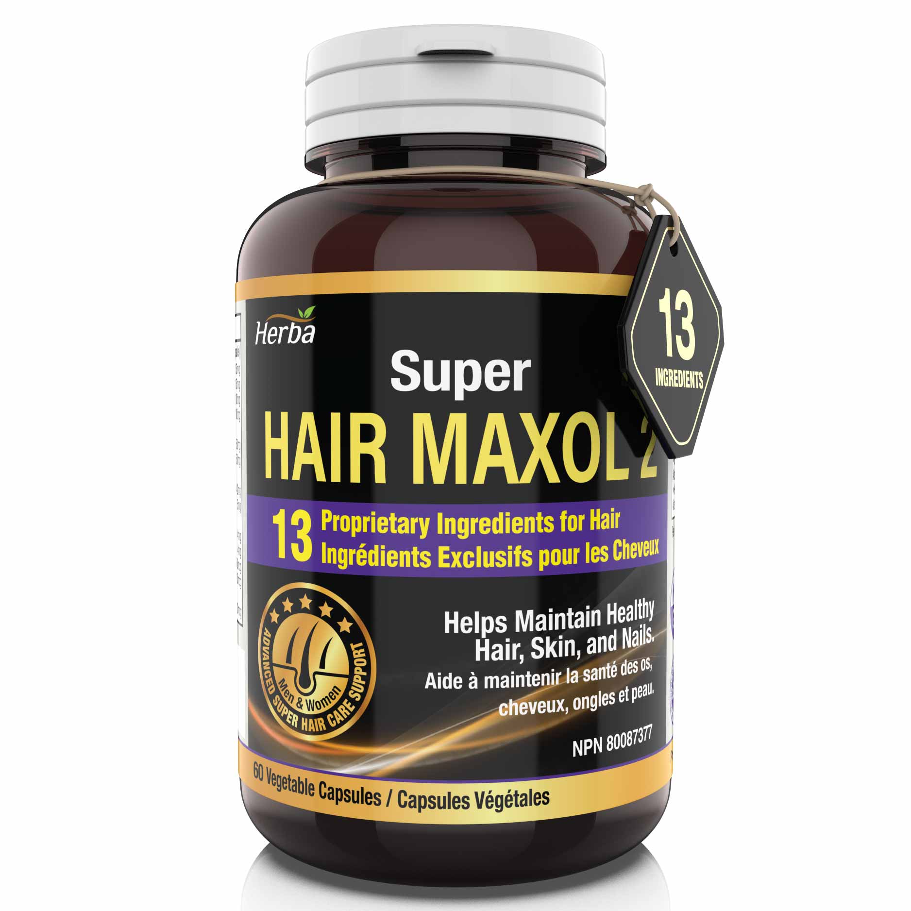Hair Maxol 2 Vitamines pour la croissance des cheveux avec biotine pour la croissance des cheveux pour hommes et femmes