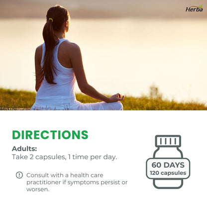 Organic Holy Basil Capsules – 350mg | 120 Vegetable Capsules