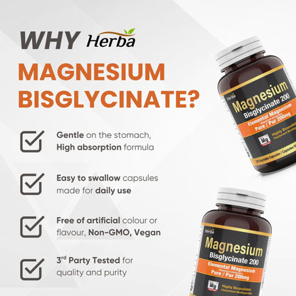 Bisglycinate de Magnésium 200mg - 240 Gélules Végétales