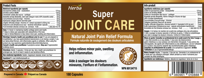 Supplément de soin des articulations avec capsules de glucosamine chondroïtine MSM – 180 capsules