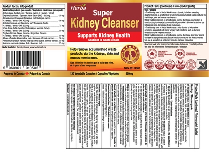Kidney Cleanse Supplement – 120 Capsules | 8 Natural Ingredients to Detox and Support Kidney and Bladder Health