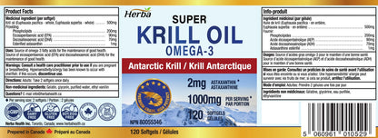 Antarctic Krill Oil 500mg - 120 Softgels | Made in Canada