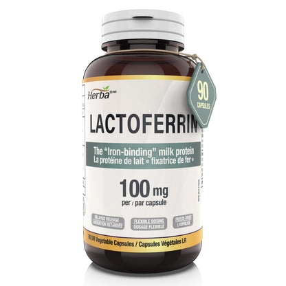 Lactoferrin Supplement 100mg - 90 DR Capsules | Made in Canada