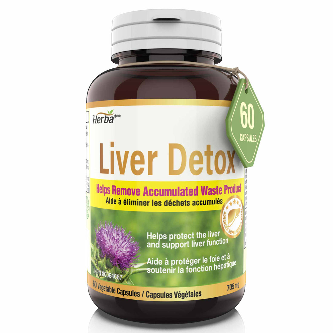 Liver Detox Supplement - 60 Capsules | Liver Health Formula with Milk Thistle and 6 Other Ingredients