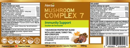 Mushroom Complex Supplements – 120 Capsules